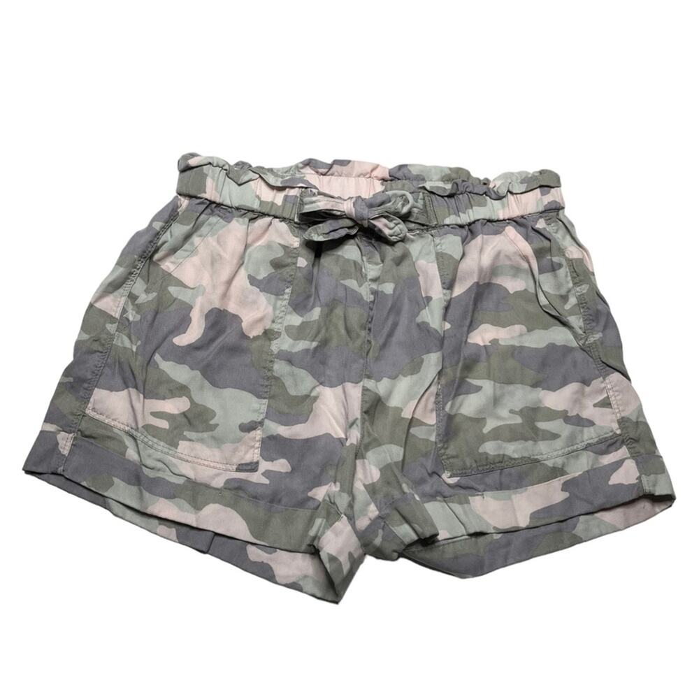 aerie camo camp paperbag shorts size small